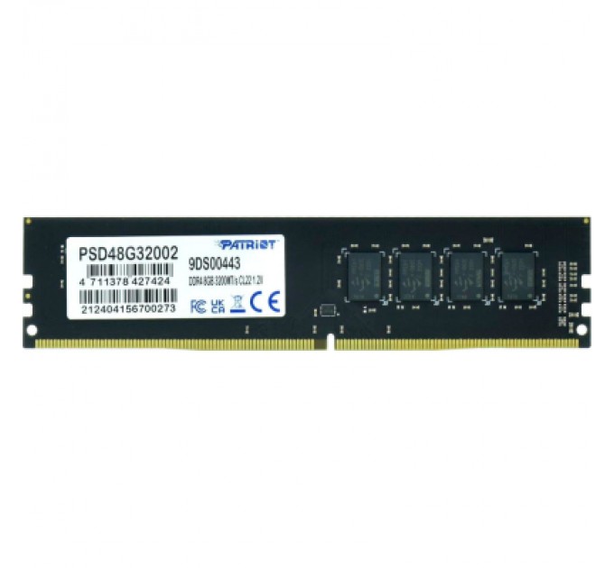 Patriot Модуль пам'яті для комп'ютера DDR4 8GB 3200 MHz Patriot (PSD48G32002)