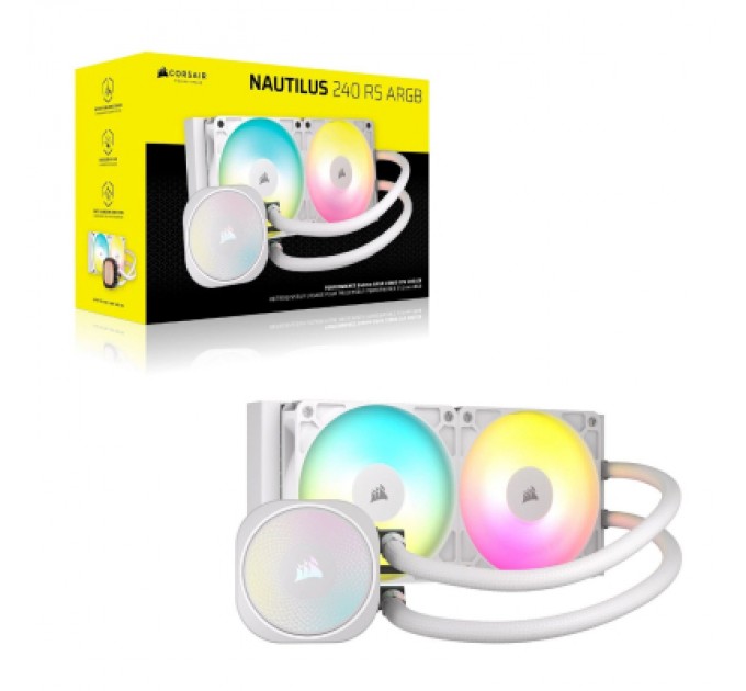 Система рідинного охолодження Corsair NAUTILUS 240 ARGB White (CW-9060094-WW)
