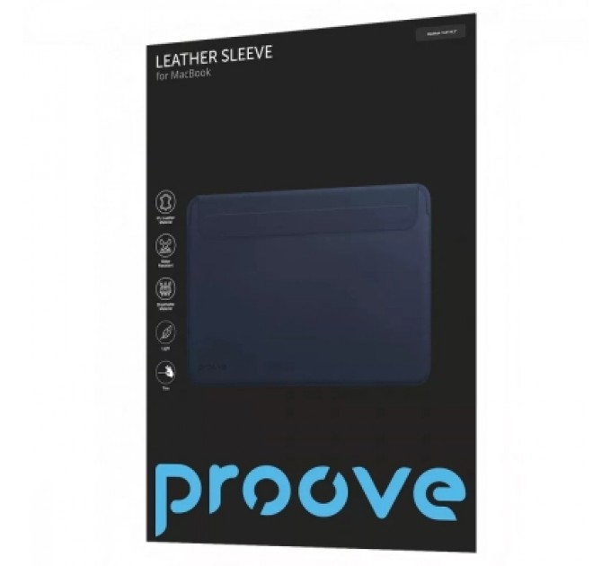 Proove Чохол до ноутбука Proove 13,6/14,2 MacBook Leather Sleeve blue (PCLSMB141312)