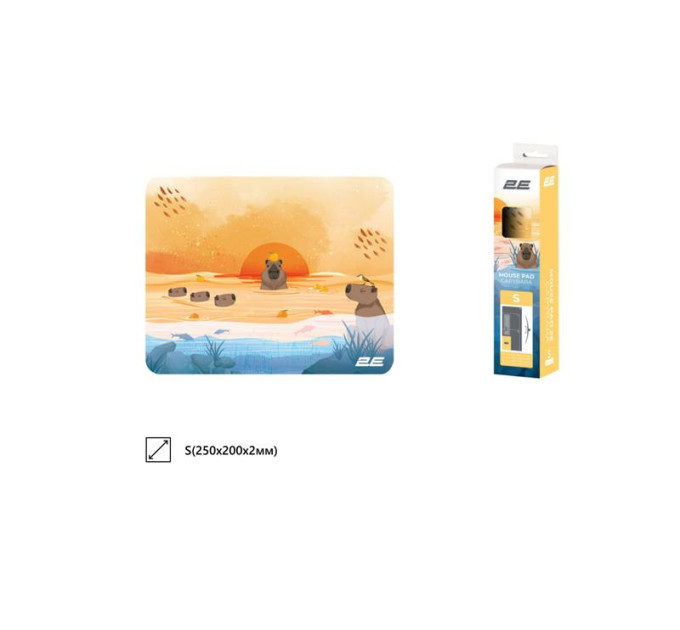 2E Ігрова поверхня 2E Capybarra S Yellow (2E-PAD-S-CAPY-YELLOW)