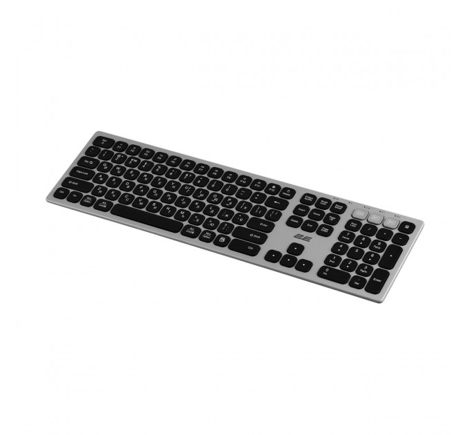 2E Клавіатура бездротова 2E KS270 WL/BT EN/UKR Grey/Black (2E-KS270WBGR_UA)