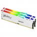 Kingston Fury (ex.HyperX) Модуль пам'яті для комп'ютера DDR5 32GB (2x16GB) 6000 MHz Beast White RGB XMP Kingston Fury (ex.HyperX) (KF560C30BWAK2-32)