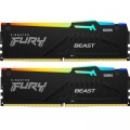 Kingston Fury (ex.HyperX) Модуль пам'яті для комп'ютера DDR5 64GB (2x32GB) 6400 MHz Beast RGB XMP Kingston Fury (ex.HyperX) (KF564C32BBAK2-64)