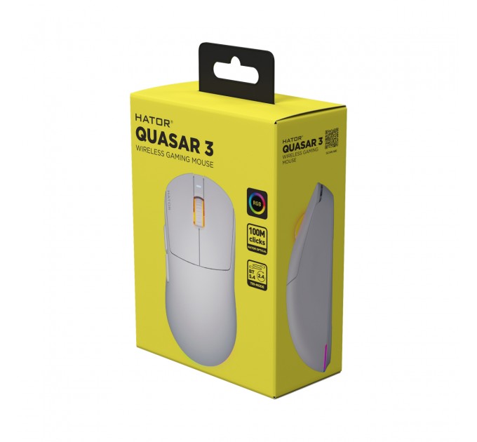 Hator Миша бездротова Hator Quasar 3 Wireless White (HTM731)