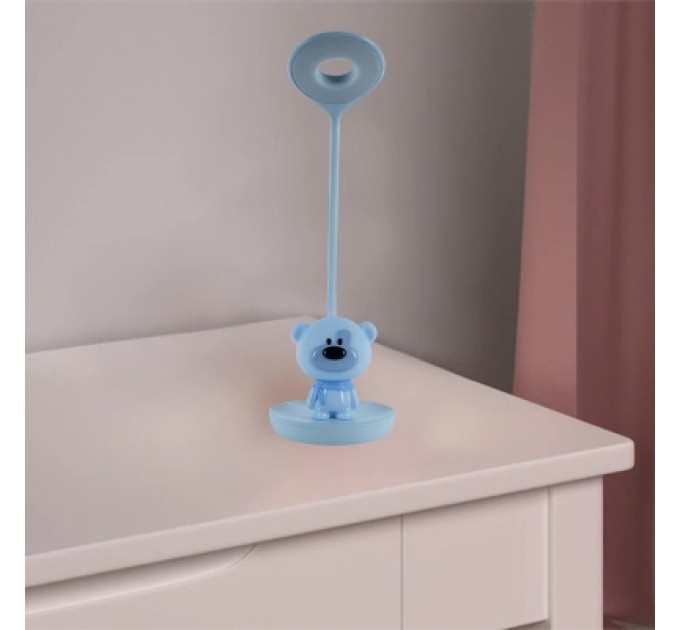 Kite Настільна лампа Kite Bear LED з акумулятором, блакитна (K24-492-2-3)