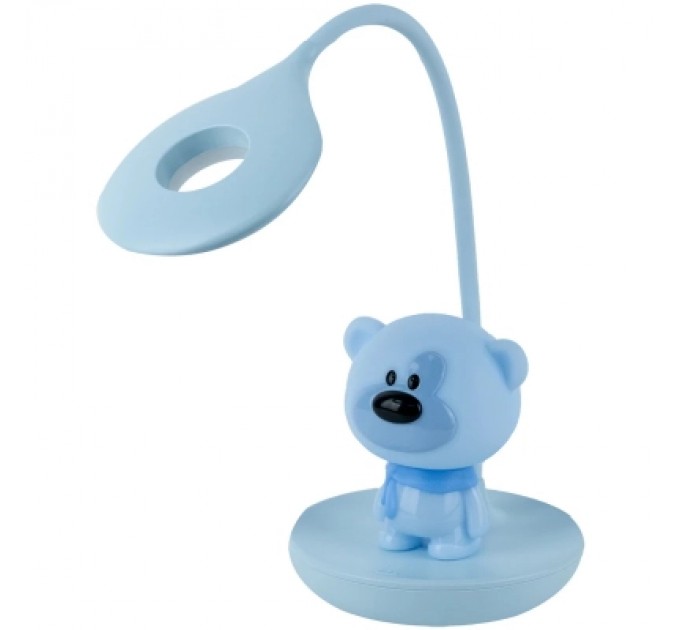 Kite Настільна лампа Kite Bear LED з акумулятором, блакитна (K24-492-2-3)