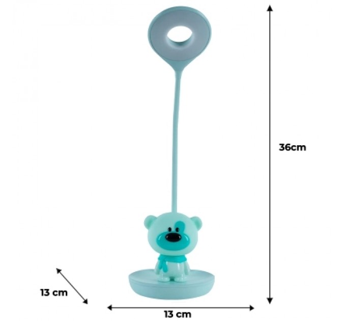 Kite Настільна лампа Kite Bear LED з акумулятором, зелена (K24-492-2-4)