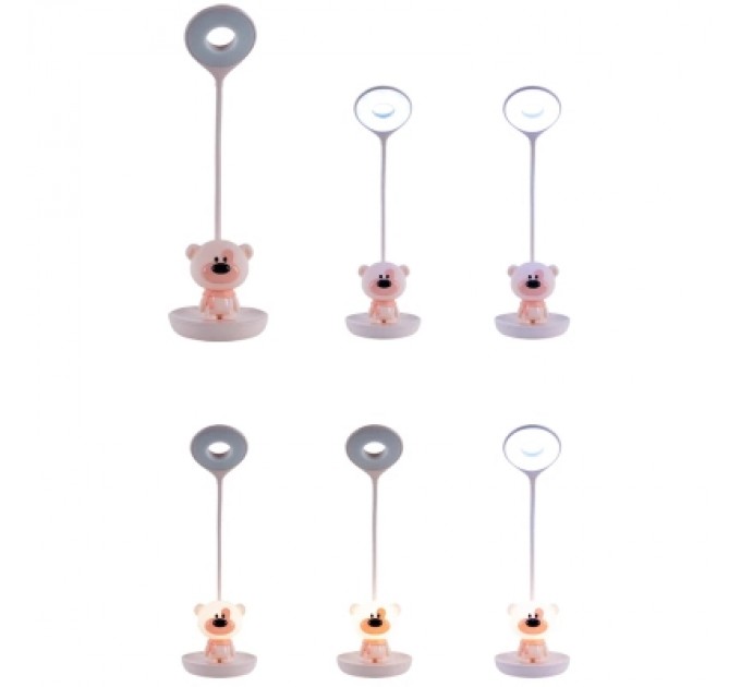 Kite Настільна лампа Kite Bear LED з акумулятором, рожева (K24-492-2-2)