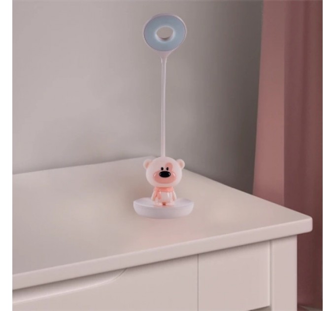 Kite Настільна лампа Kite Bear LED з акумулятором, рожева (K24-492-2-2)