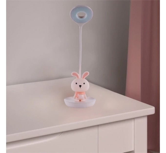 Kite Настільна лампа Kite Bunny LED з акумулятором, рожева (K24-492-1-2)