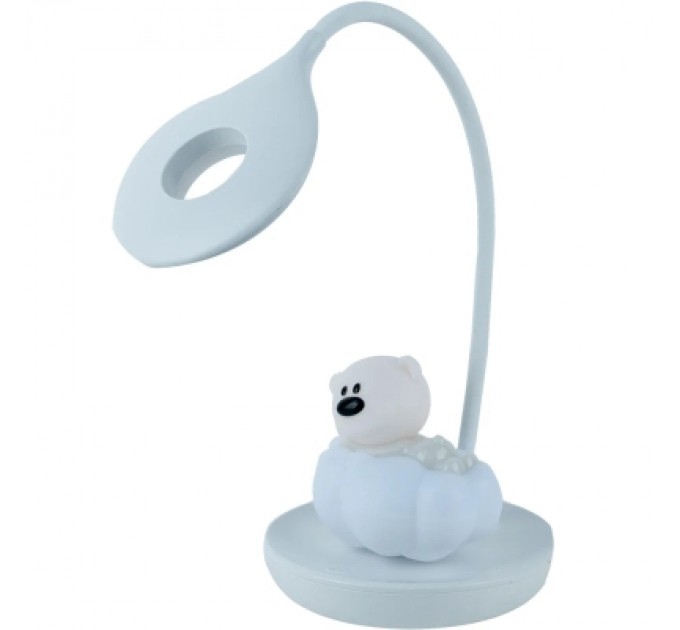 Kite Настільна лампа Kite Cloudy Bear LED з акумулятором, біла (K24-493-2-1)