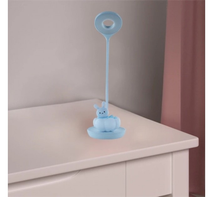 Kite Настільна лампа Kite Cloudy Bunny LED з акумулятором, блакитна (K24-493-1-3)