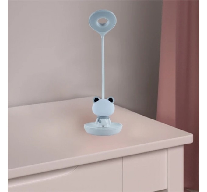Kite Настільна лампа Kite Froggy LED з акумулятором, біла (K24-492-3-1)