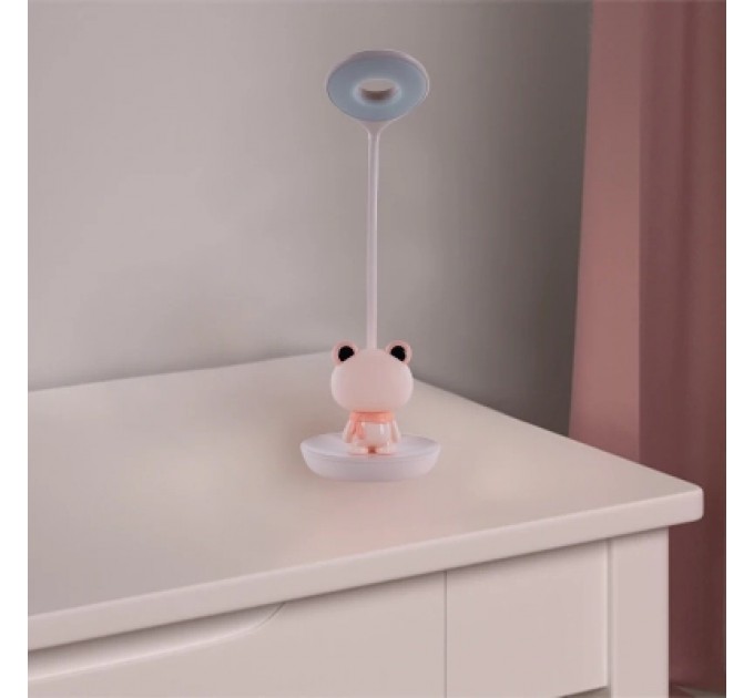 Kite Настільна лампа Kite Froggy LED з акумулятором, рожева (K24-492-3-2)