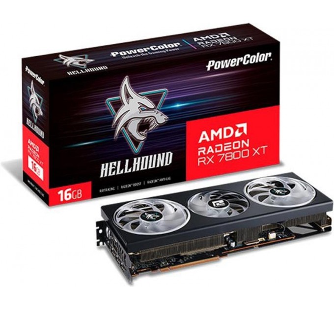 PowerColor Відеокарта AMD Radeon RX 7800 XT 16GB GDDR6 Hellhound PowerColor (RX 7800 XT 16G-L/OC)