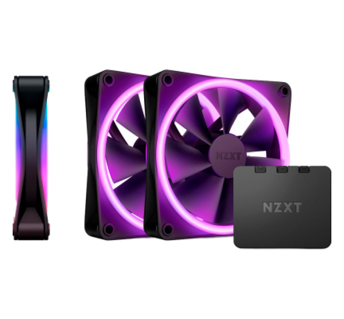 NZXT Кулер до корпусу NZXT F120RGB Duo-120mm Dual-sideRGB Fan-Tripl (RF-D12TF-B1)