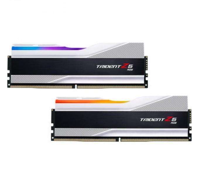G.Skill Модуль пам'яті для комп'ютера DDR5 32GB (2x16GB) 7800 MHz Trident Z5 RGB Silver G.Skill (F5-7800J3646H16GX2-TZ5RS)
