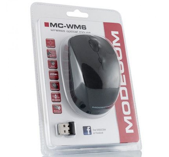 Modecom Мишка Modecom MC-WM6 BLACK (M-MC-0WM6-100)
