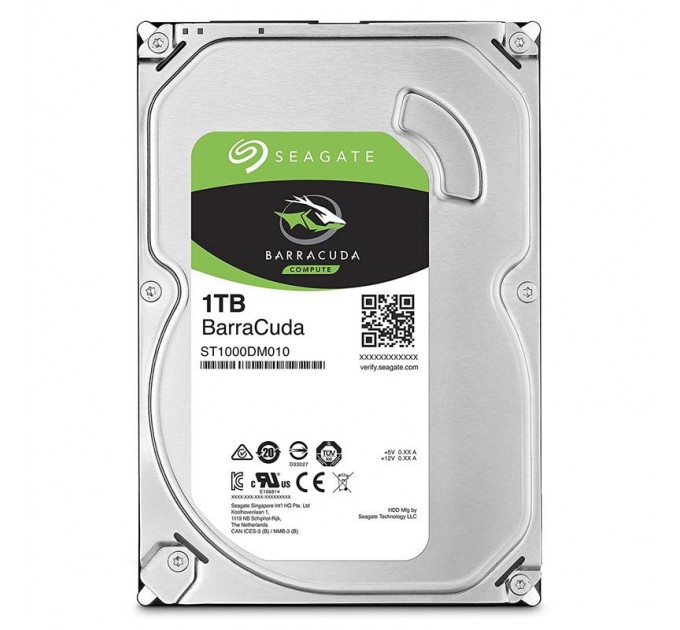 Seagate Накопичувач HDD SATA 1.0TB Seagate BarraCuda 7200rpm 64MB (ST1000DM010) Refurbished