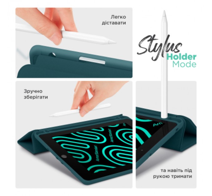 Armorstandart Чохол до планшета Armorstandart Smart Fold Pen iPad mini 2024 / mini 6 Pine Green (ARM82830)
