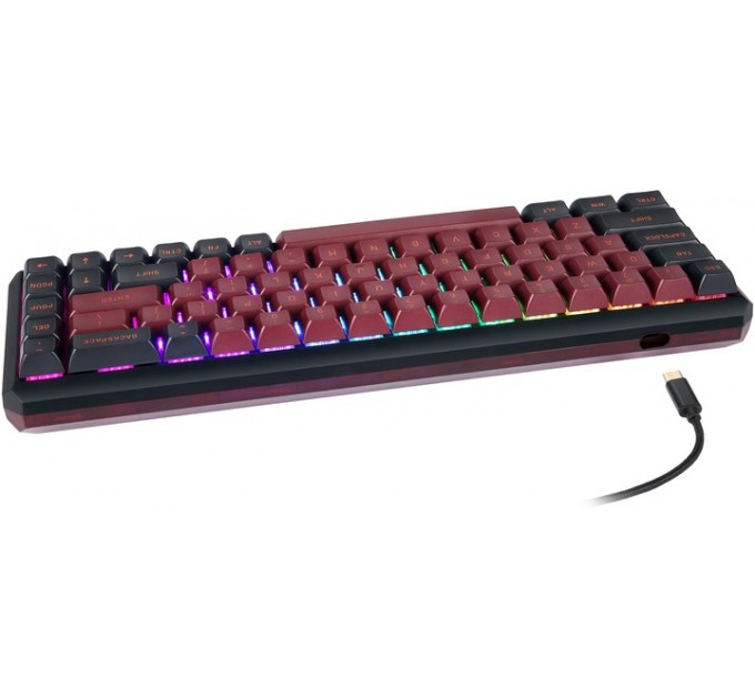 Motospeed Клавіатура бездротова Motospeed Darmoshark K5 Gateron Red Red-Black (dmk5rbgr)