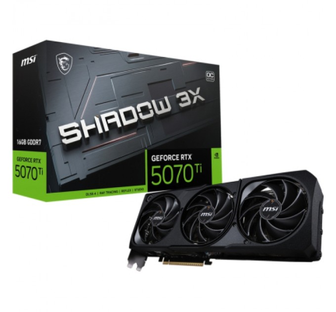 MSI Відеокарта MSI GeForce RTX5070 Ti 16GB SHADOW 3X OC (RTX 5070 Ti 16G SHADOW 3X OC)