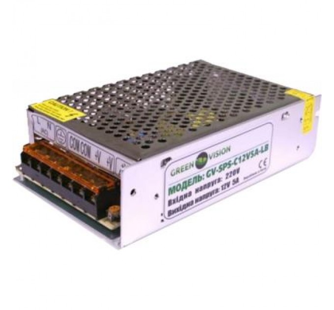 Greenvision Блок живлення для систем відеоспостереження Greenvision GV-SPS-C 12V5A-LS (3448)