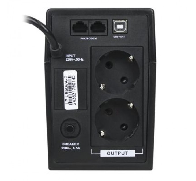 LogicPower Пристрій безперебійного живлення LogicPower U650VA-P USB (2436)