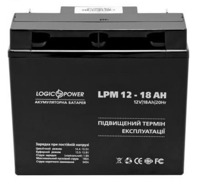 Батарея до ДБЖ LogicPower LPM 12В 18Ач (4133)