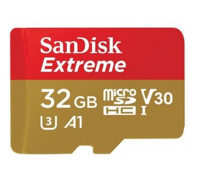SanDisk Карта пам'яті SanDisk 32GB microSDHC V30 A1 UHS-I U3 4K Extreme (SDSQXAF-032G-GN6MA)