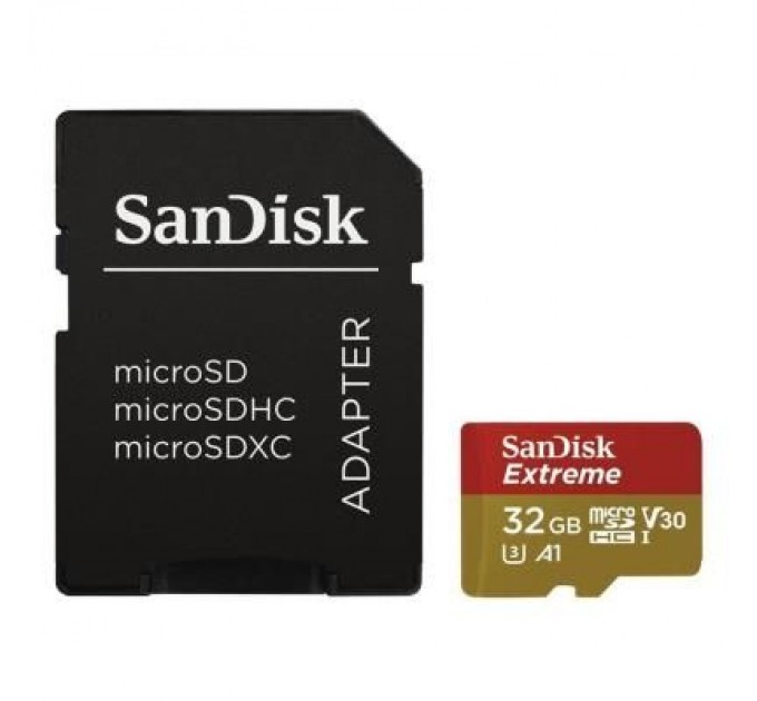 SanDisk Карта пам'яті SanDisk 32GB microSDHC V30 A1 UHS-I U3 4K Extreme (SDSQXAF-032G-GN6MA)