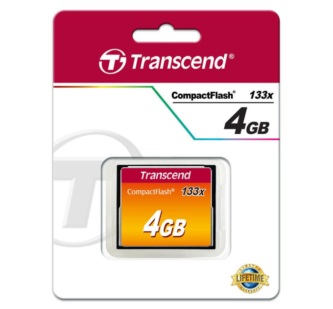 Transcend Карта пам'яті Transcend 4Gb Compact Flash 133x (TS4GCF133)