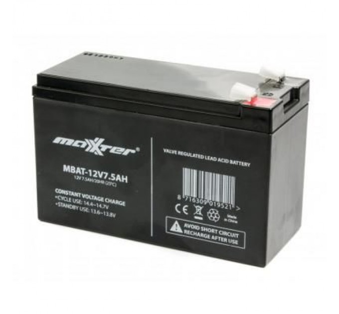 Батарея до ДБЖ Maxxter 12V 7.5AH (MBAT-12V7.5AH)