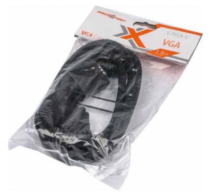 Кабель мультимедійний VGA 1.8m Maxxter (V-PVGA-6)