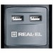 REAL-EL Мережевий подовжувач REAL-EL RS-3 USB CHARGE 1.8m, black (EL122500001)