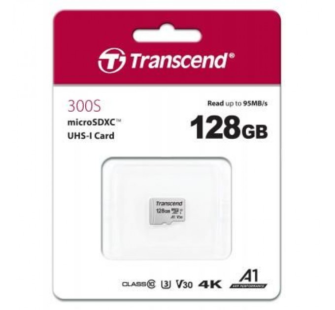 Transcend Карта пам'яті Transcend 128GB microSDXC class 10 UHS-I U3 A1 (TS128GUSD300S)