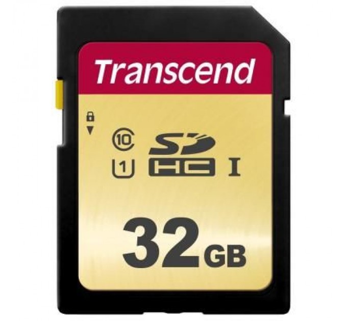 Transcend Карта пам'яті Transcend 32GB SDHC class 10 UHS-I U1 (TS32GSDC500S)