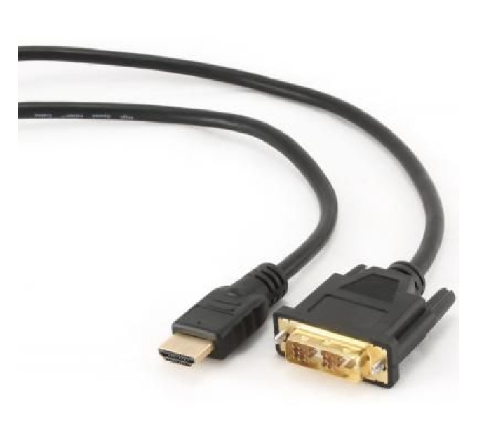 Cablexpert Кабель мультимедійний HDMI to DVI 18+1pin M, 0.5m Cablexpert (CC-HDMI-DVI-0.5M)
