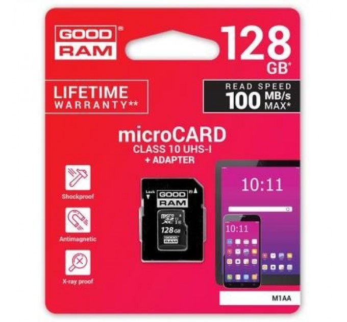 Goodram Карта пам'яті Goodram 128GB microSDXC class 10 UHS-I (M1AA-1280R12)