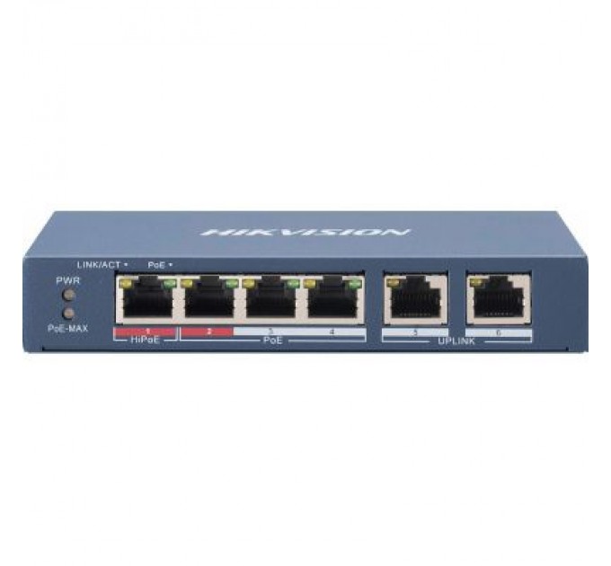 Hikvision Комутатор мережевий Hikvision DS-3E0106HP-E