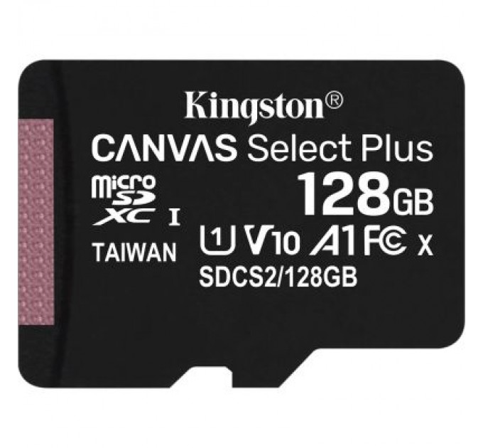 Карта пам'яті Kingston 128GB microSDXC Class 10 Canvas Select Plus 100R A1 (SDCS2/128GBSP)