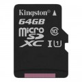 Kingston Карта пам'яті Kingston 64GB microSDXC Class 10 Canvas Select Plus 100R A1 (SDCS2/64GBSP)