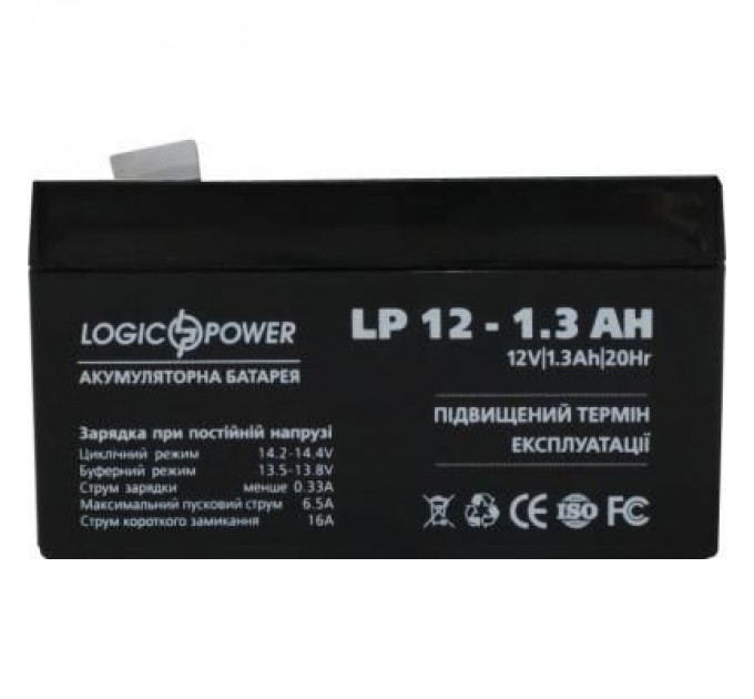 Батарея до ДБЖ LogicPower LPM 12В 1.3 Ач (4131)