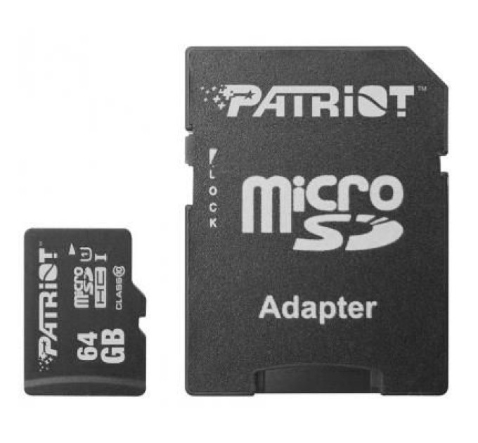 Patriot Карта пам'яті Patriot 64GB microSD class10 UHS-1 (PSF64GMCSDXC10)