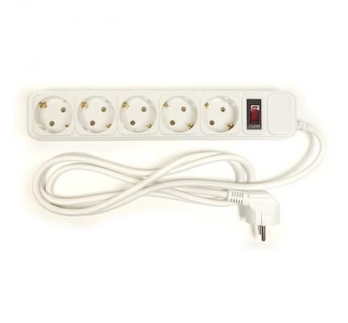 PowerPlant Мережевий фільтр живлення PowerPlant 1.8 м, 5 розетoк, евростандарт (JY-1056/1.8) (PPSA10M18S5)