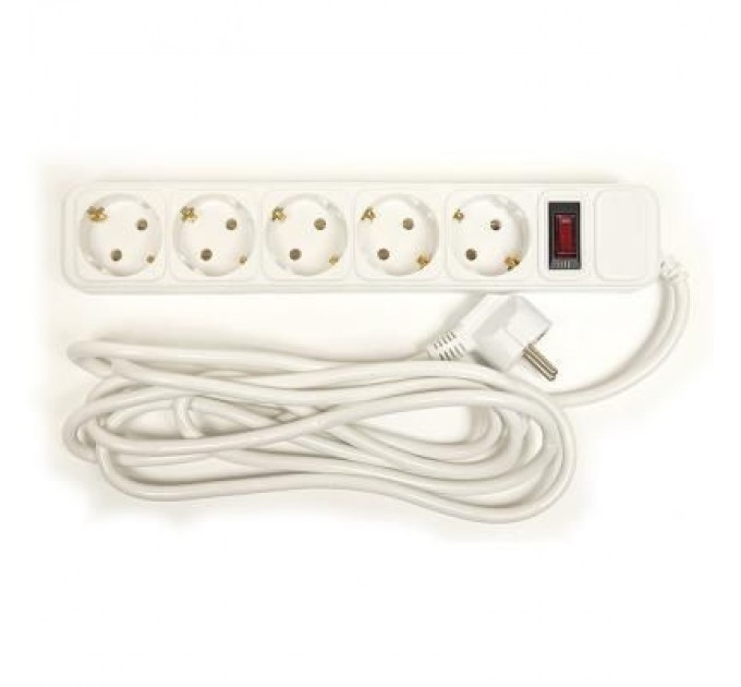 PowerPlant Мережевий фільтр живлення PowerPlant 3 м, 5 розеток, евростандарт (JY-1056/3) (PPSA10M30S5)