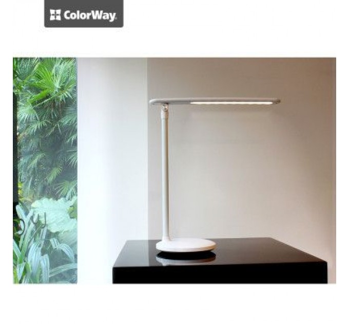 ColorWay Настільна лампа ColorWay 4W with built-in battery 1800 mAh USB in/out 5V*1A, white (CW-DL02B-W)