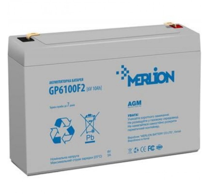 Merlion Батарея до ДБЖ Merlion 6V-10Ah (GP6100F2)