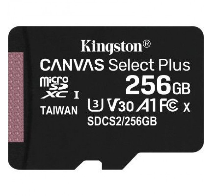 Kingston Карта пам'яті Kingston 256GB microSDXC class 10 UHS-I Canvas Select Plus (SDCS2/256GBSP)