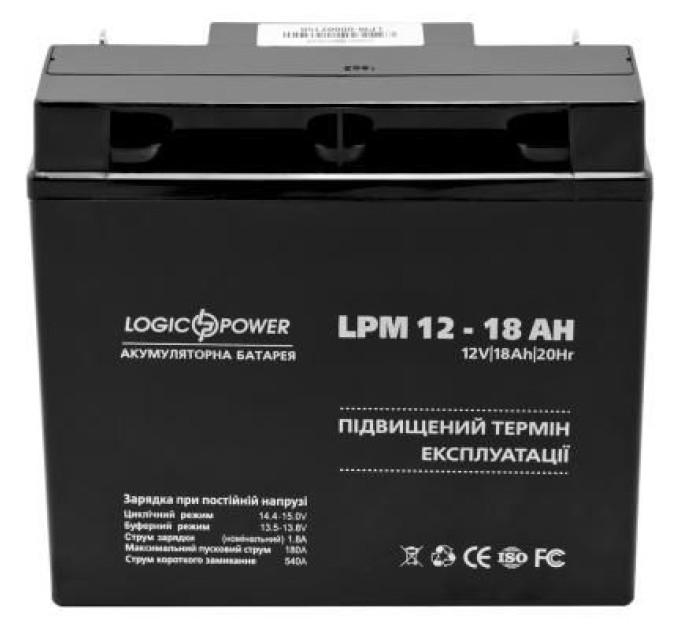 LogicPower Батарея до ДБЖ LogicPower LPM 12В 18Ач (4133)